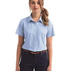 Women's Microcheck Gingham Short Sleeve Cotton Dress Shirt