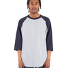 Unisex Raglan Three-Quarter Sleeve T-Shirt