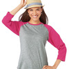 Women's Baseball Fine Jersey Three-Quarter Sleeve Tee