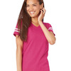 Women's Football V-Neck Fine Jersey Tee