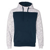 Adult Melange Color Blocked Hooded Sweatshirt