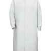 Unisex Gripper-Front Pocketless Butcher Coat With Knit Cuffs