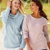 Women’s Space-Dyed Cowl Neck Sweatshirt