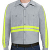 Men's Industrial Enhanced-Visibility Long Sleeve Work Shirt